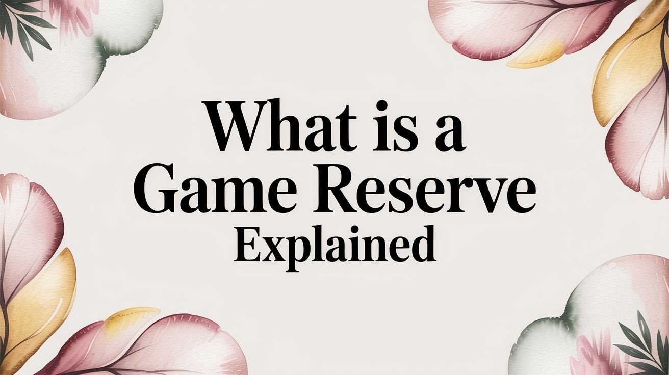 What Is a Game Reserve? A Complete Guide